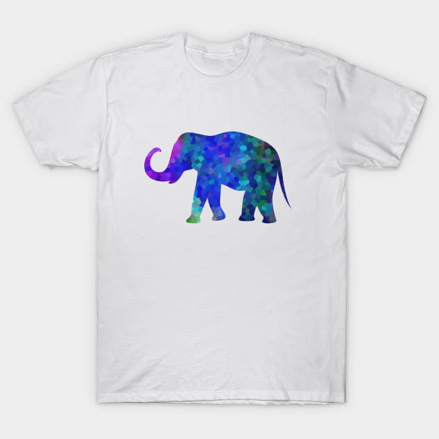 Blue Elephant Abstract Art T-Shirt by SartorisArt1